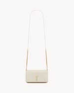 YSL Cassandre Phone Holder in Smooth Leather